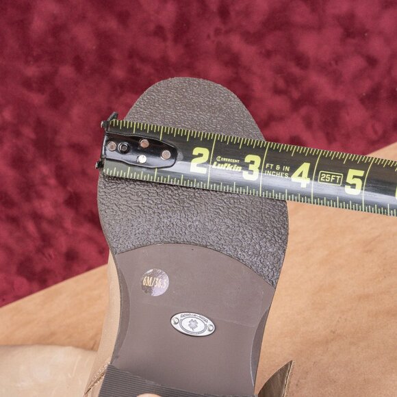 Lucky Brand Women Maltet Taupe Leather Strap Fashion Knee Boots sz 6 - Picture 6 of 9